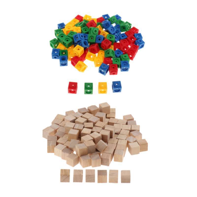 100x Connecting Blocks Interlocking Snap Blocks Kids Building Toys for 