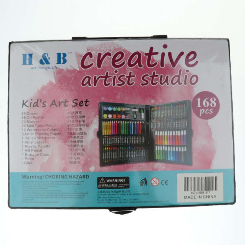 Jual 168pcs Drawing Pen Set Kit Painting Pen Color Pencils Pastel W Case For Kids Online November 2020 Blibli Com