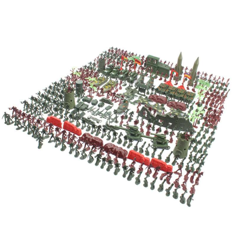 10PCS Military Blockhouse Model Toy Soldiers Army Men Accessories Artillery 