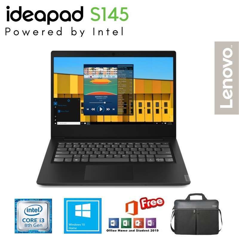 Jual Lenovo Ideapad S145 2pid Notebook I3 8130u 4gb 1tb Hdd Graphics 620 14inch Win10 Office Home And Student Black Online Desember 2020 Blibli