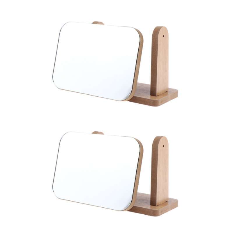 Jual 2pcs Modern Frameless Design Makeup Vanity Mirrors Non Magnifying Gifts Online November 2020 Blibli Com