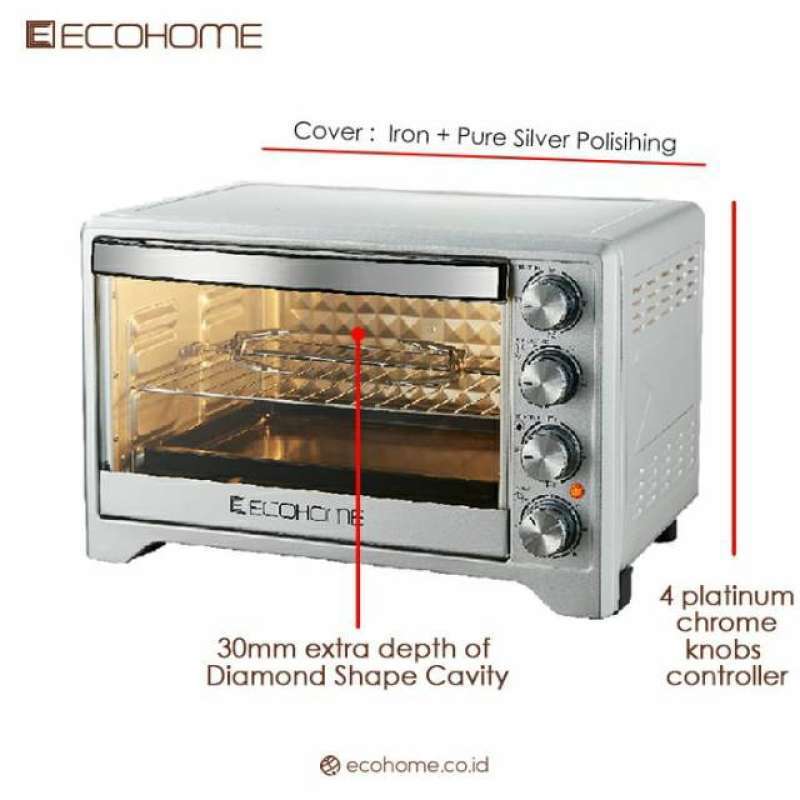 Jual Ecohome Oven Platinum Electric Original Online September 2020 Blibli Com