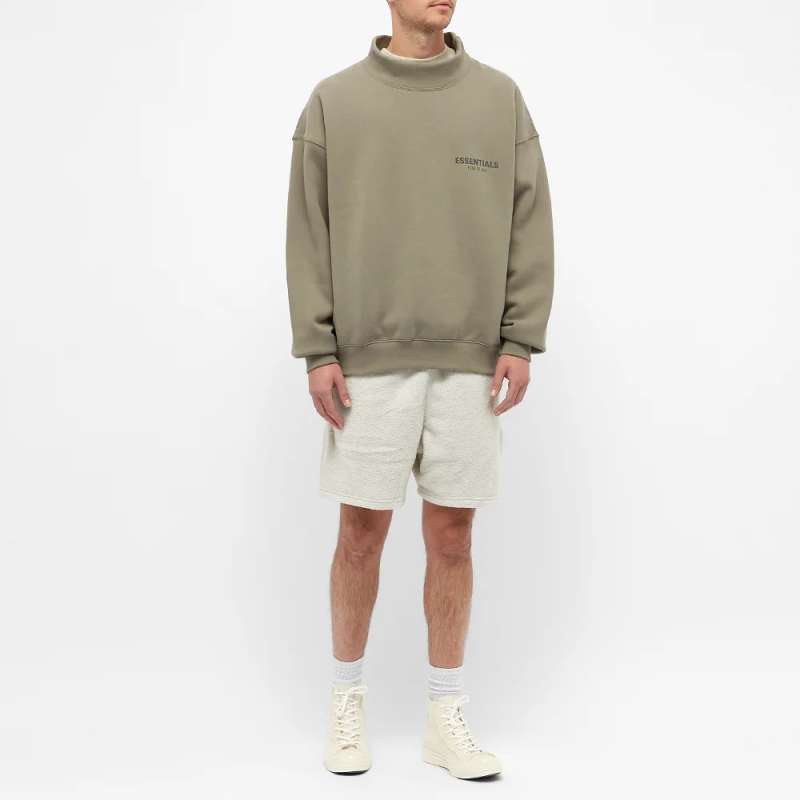 SS20) Essentials Mock Neck Crewneck 