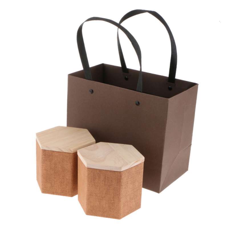 Jual 2pcs Wooden Lid Tea Storage Box Candy Biscuit Boxes Kitchen Storage Jars Online September 2020 Blibli Com