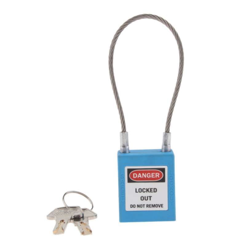 Jual Stainless Steel Cable Safety Padlock Lockout Isolation Lock 7color Online November 2020 Blibli Com