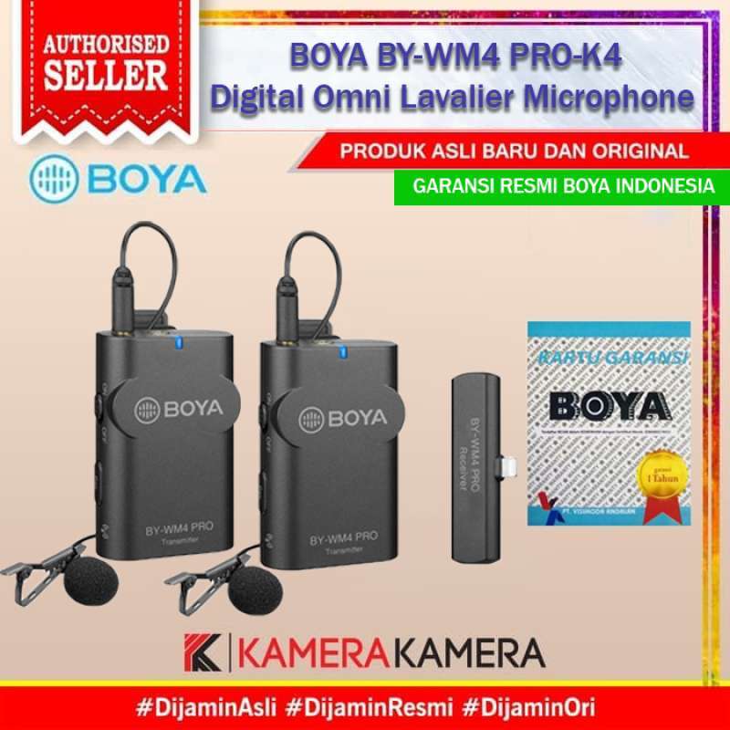 Jual Boya By Wm4 Pro K4 Digital Wireless Omni Lavalier Microphone Online November 2020 Blibli Com