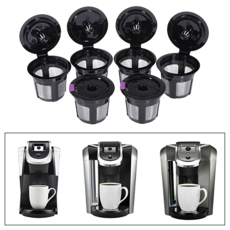 Jual 6 Piece Reusable K Cups Kcups Coffee Filters For Keurig K400 K500 K550 K560 Online September 2020 Blibli Com