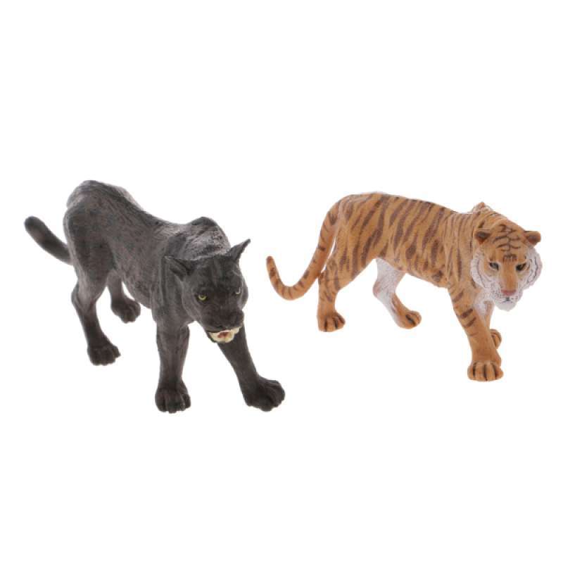 Jual Pack Of 2 Tiger Leopard Animal Statue Kids Educational Toy Home Decor Online Oktober 2020 Blibli Com