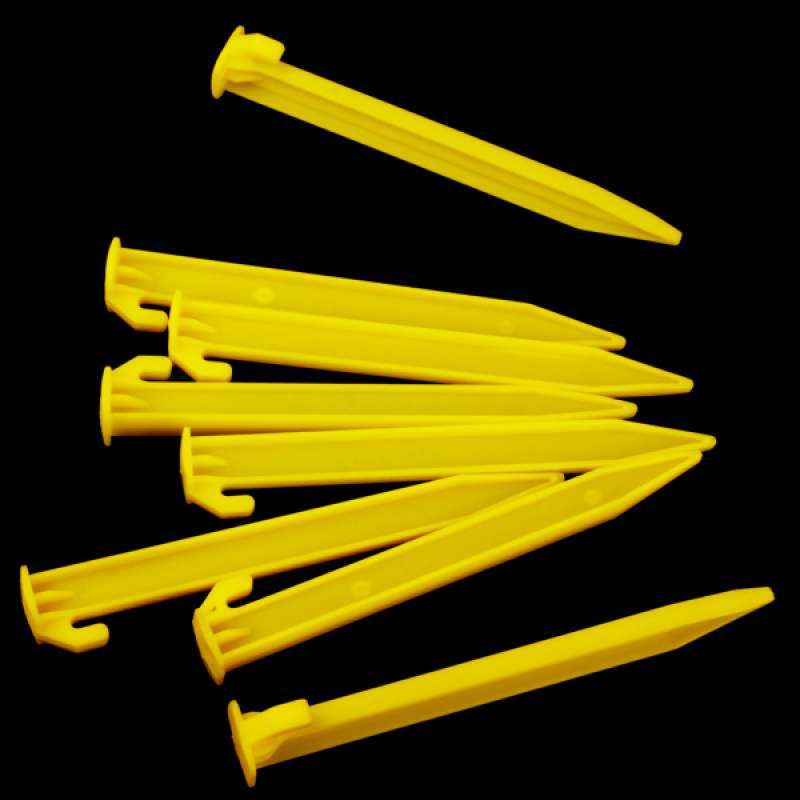 Yellow Plastic Tent Pegs Nails 
