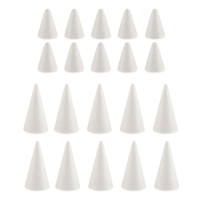 Jual 20Pcs Cone Shaped Styrofoam Foam Ornaments for Handmade DIY