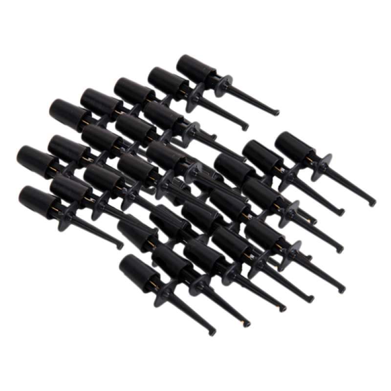 Jual 30pcs Mini Test Hook Probe Lead Wire Cable Spring Clip Black For Pcb Smd Ic Online Desember 2020 Blibli