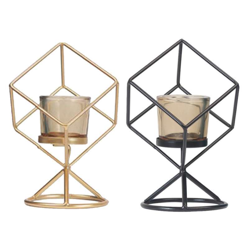 Jual 2x Nordic Style 3d Geometric Candle Holder Metal Candlestick Party Centerpieces Terbaru Juni 2021 Blibli