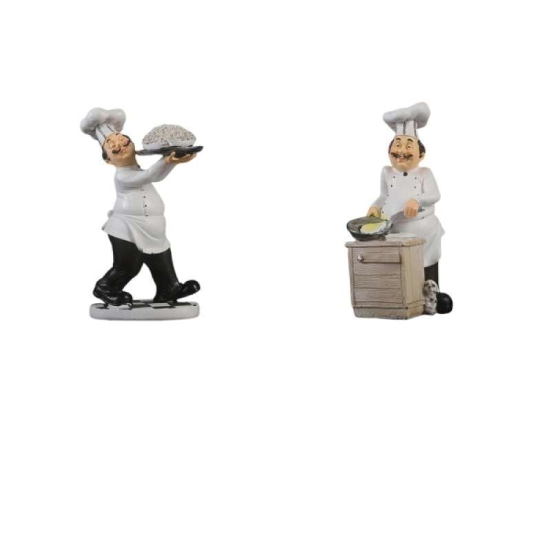 Jual 2pcs Resin Decorative Ornaments Kitchen Decor Cook Statue French Chef Figurines 2 Size Terbaru Juni 2021 Blibli
