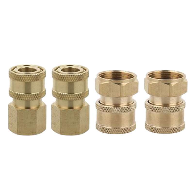 2-Piece M18x1.5mm Pressure Washer Hose Connector Quick Coupler Female Thread 