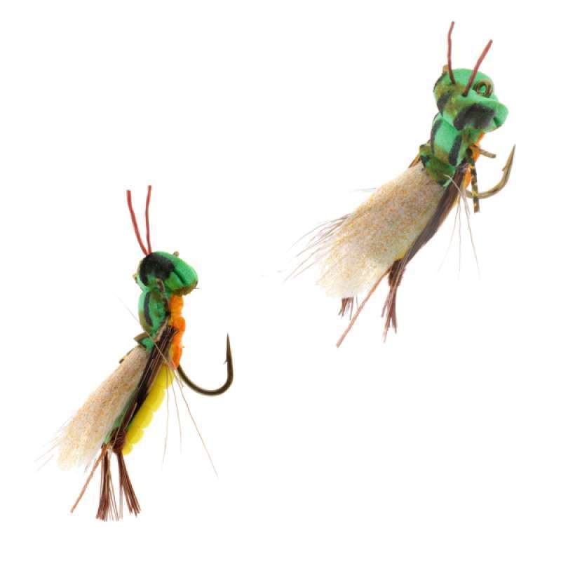Jual 2pcs Realistic Grasshopper Topwater Lures Floating Fly Fishing Flies  0.5g di Seller Homyl - Shenzhen, Indonesia
