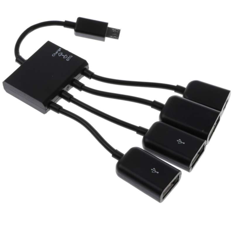 Jual 4 In 1 Micro Usb Power Charging Otg Hub Cable For Smartphone Android Tablet Online Desember 2020 Blibli