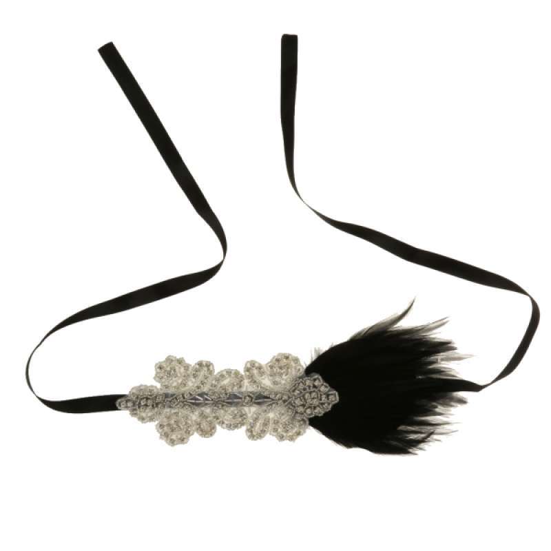 Promo OEM Black Crystal Feather 