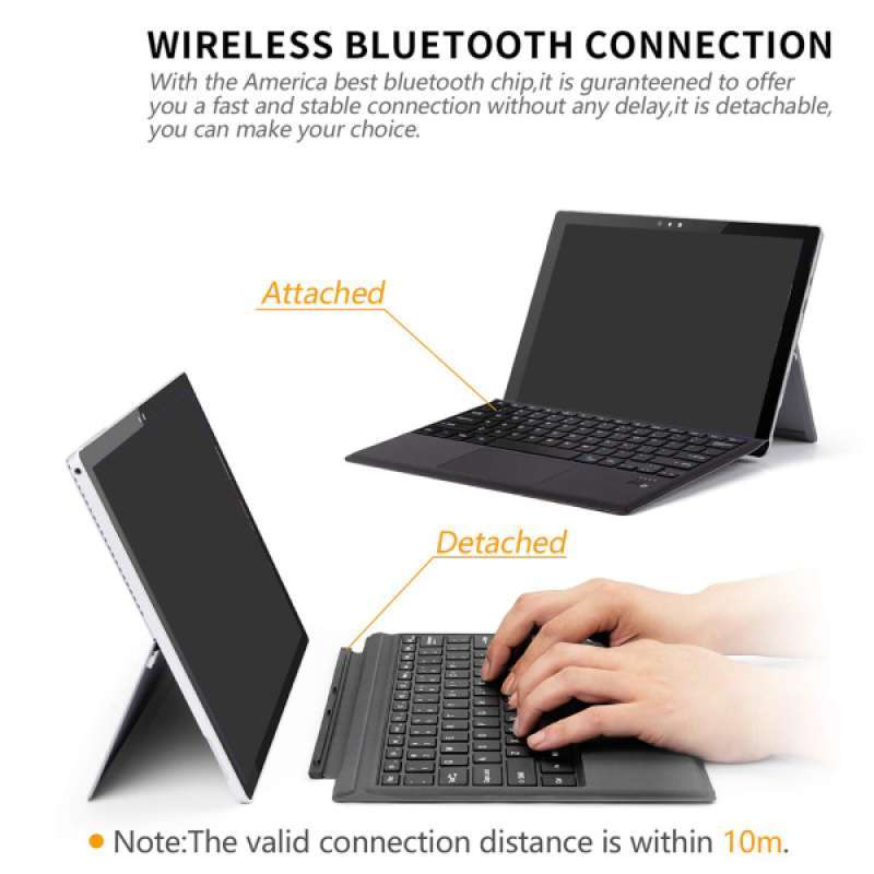 Jual Wireless Bluetooth Remote Keyboard Touchpad For Surface Pro 3 4 Rechargeable Online Maret 2021 Blibli