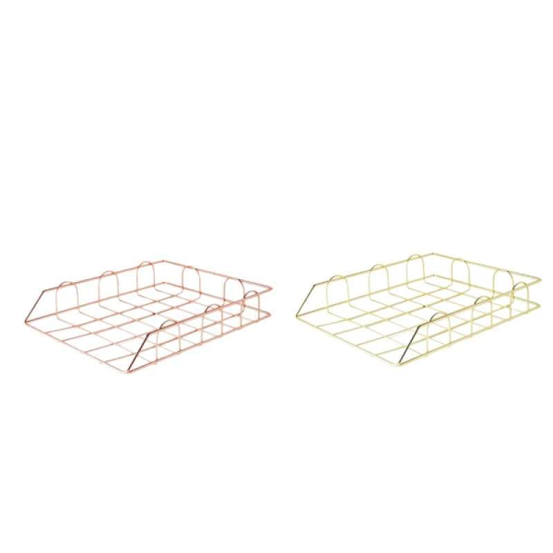 Jual 2pcs Office Desktop Metal Stackable File Document Letter Trays Organizers Online Oktober 2020 Blibli Com