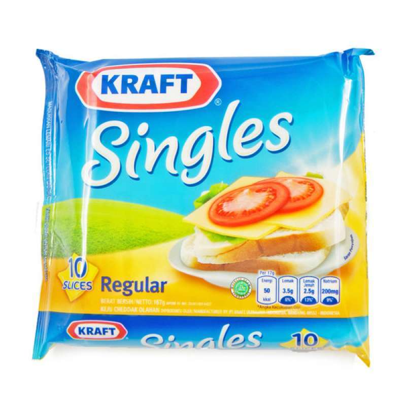 Jual KRAFT Cheese Singles 10 Slices - Keju Cheddar Iris 10 ...