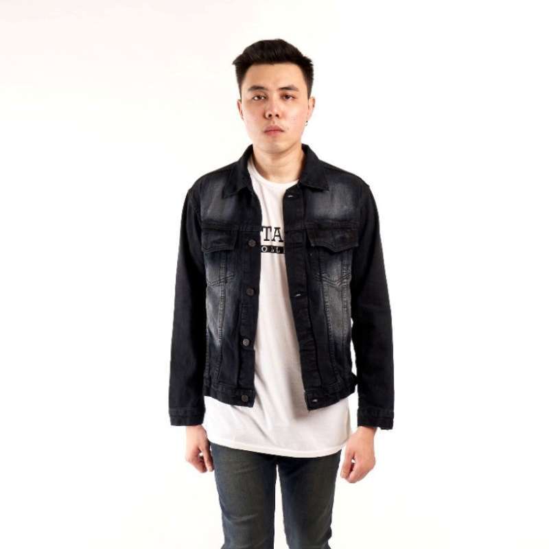 Jaket denim slim best sale fit