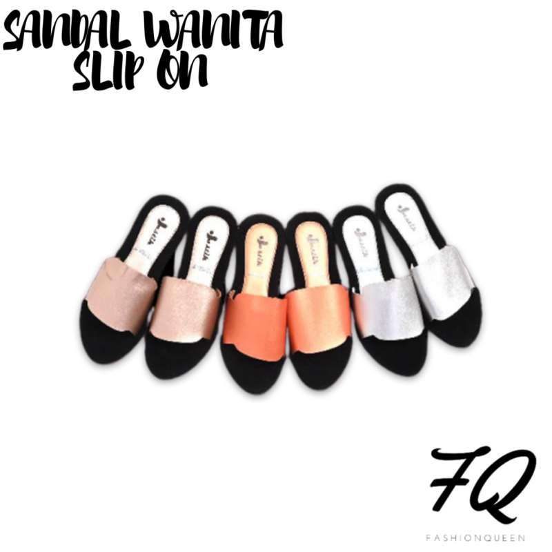 Jual Sandal Wanita Flat Slip On Kekinian Murah Terbaru Hayati Fq 97 Online Oktober 2020 Blibli Com