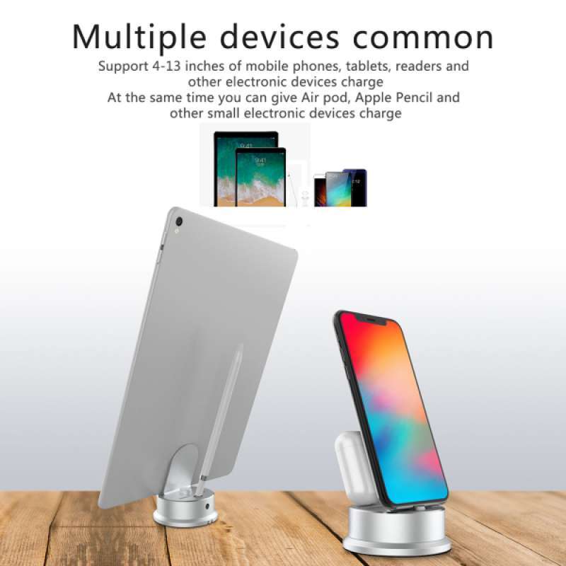 2 in 1 phone metal charging stand dock holder for iphone x 8 7 6 tablet