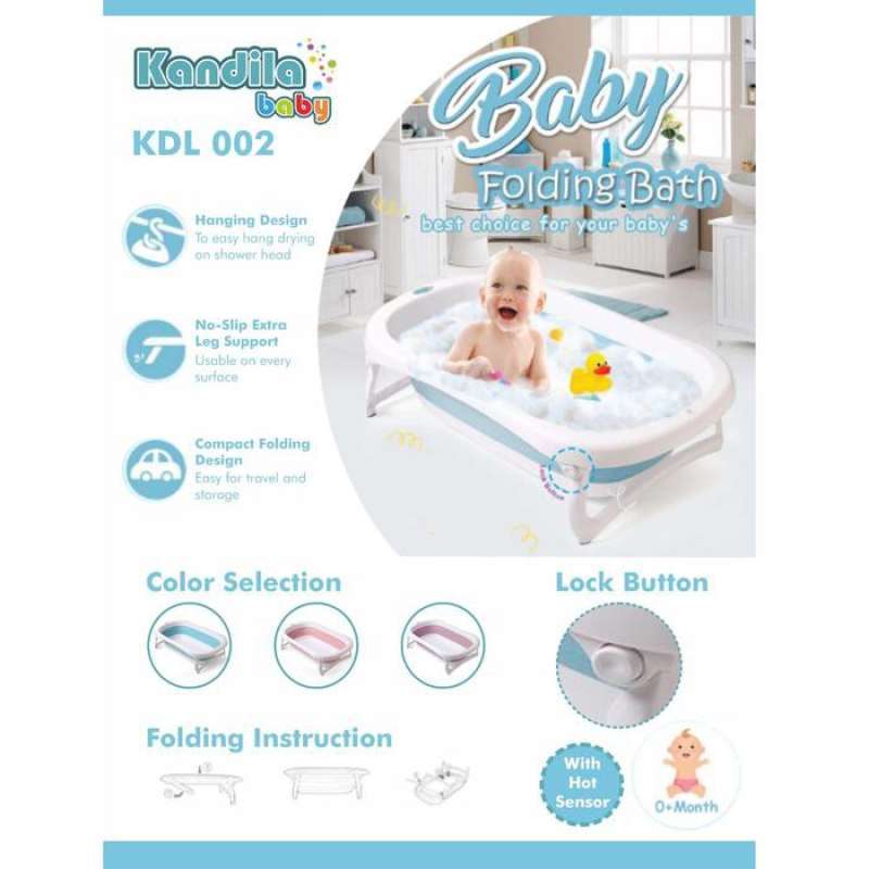 KANDILA BABY FOLDING BATH TUB BAK MANDI LIPAT BPA FREE