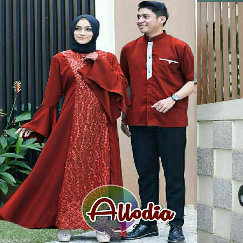 Jual Snoebel Allodia Brokat Gamis Syar I Batik Couple Murah Mei 2021 Blibli