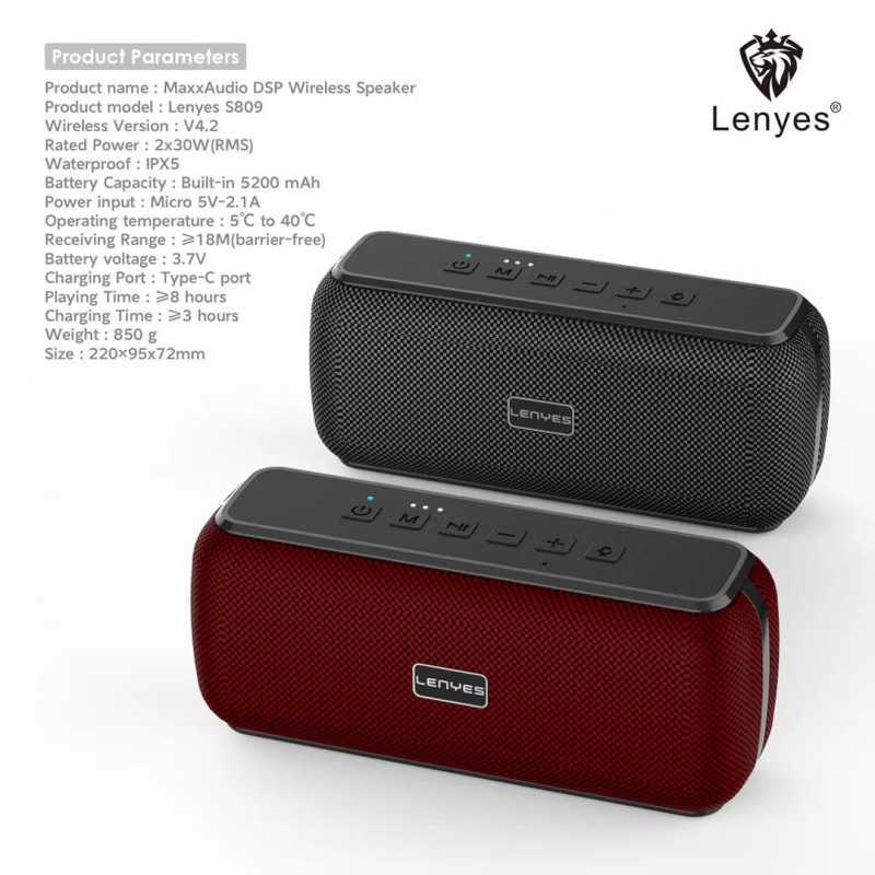 Jual Lenyes S809 60w Maxxaudio Dsp Wireless Bluetooth Hifi Stereo Portable Speaker Powerfull Bass Online Februari 2021 Blibli