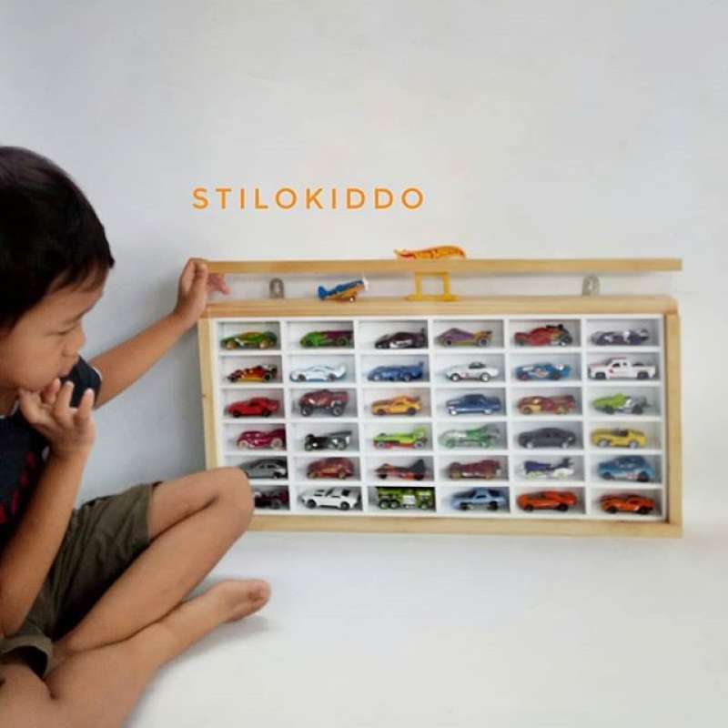 Rak hotwheels kayu new arrivals