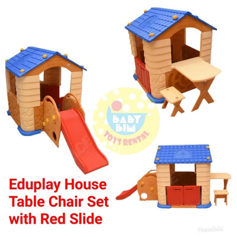 Jual Sewa Area Sidoarjo Eduplay House Table Chair Set With Slide By Babybim Toysrental Online Oktober 2020 Blibli Com
