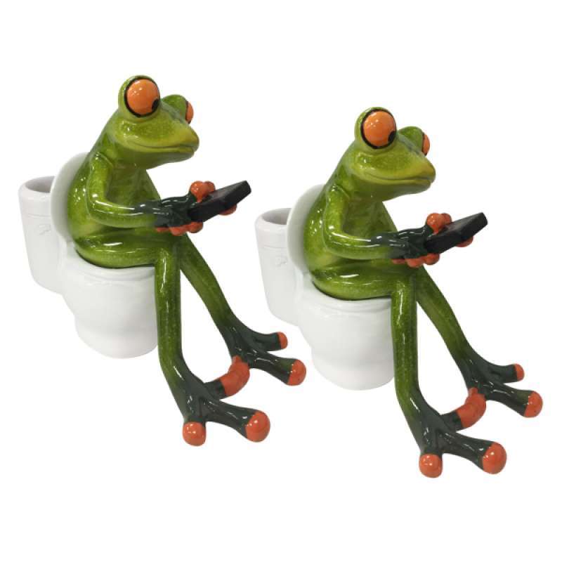 Cute Frogs Figurine Home Sculpture Dolls Resin Animal Crafts Ornaments C 