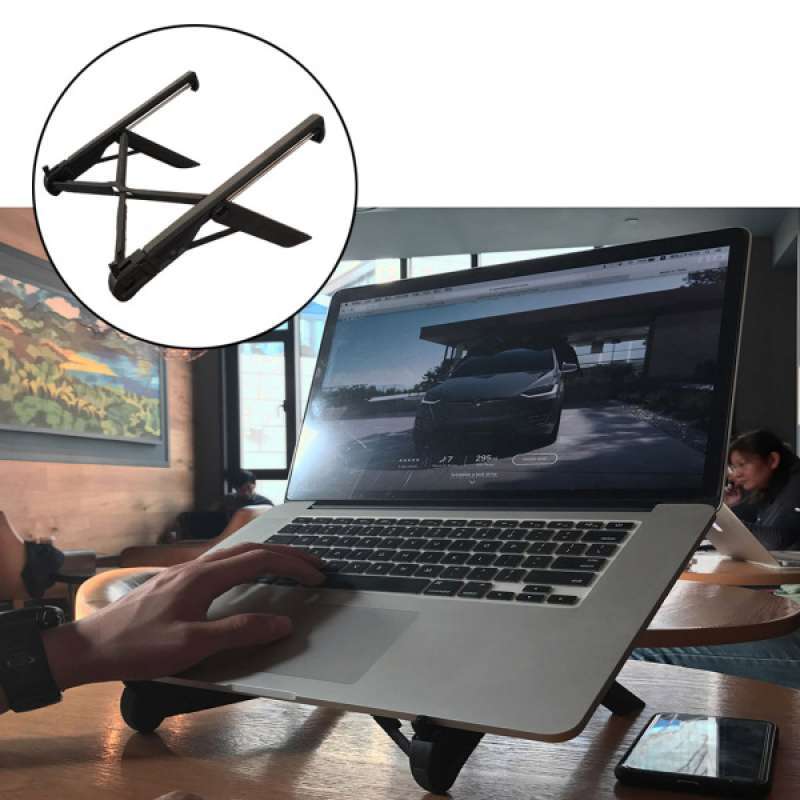 Jual Laptop Stand Foldable Holder Riser For Macbook Notebook More 10 1 To 18 4 Online Oktober 2020 Blibli Com