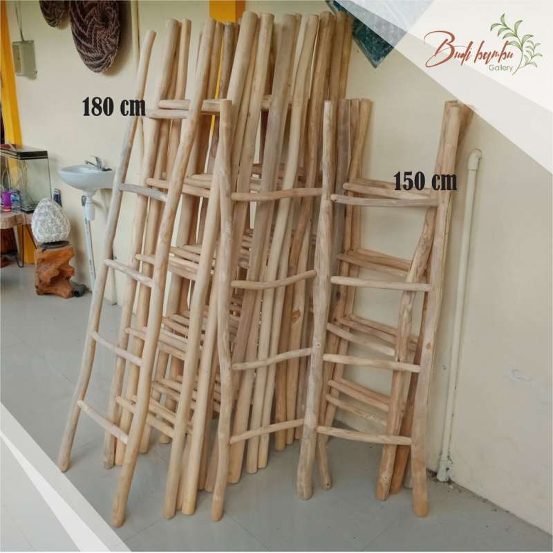 Jual Tangga Kayu Jati Teak Wood Ladder Tangga Dekoratif Antik Tingg 180cm Murah Online Oktober 2020 Blibli Com