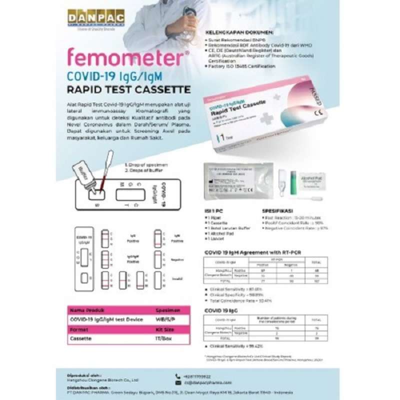 Jual Femometer Rapid Test Covid 19 Cassette 3 S Online Januari 2021 Blibli