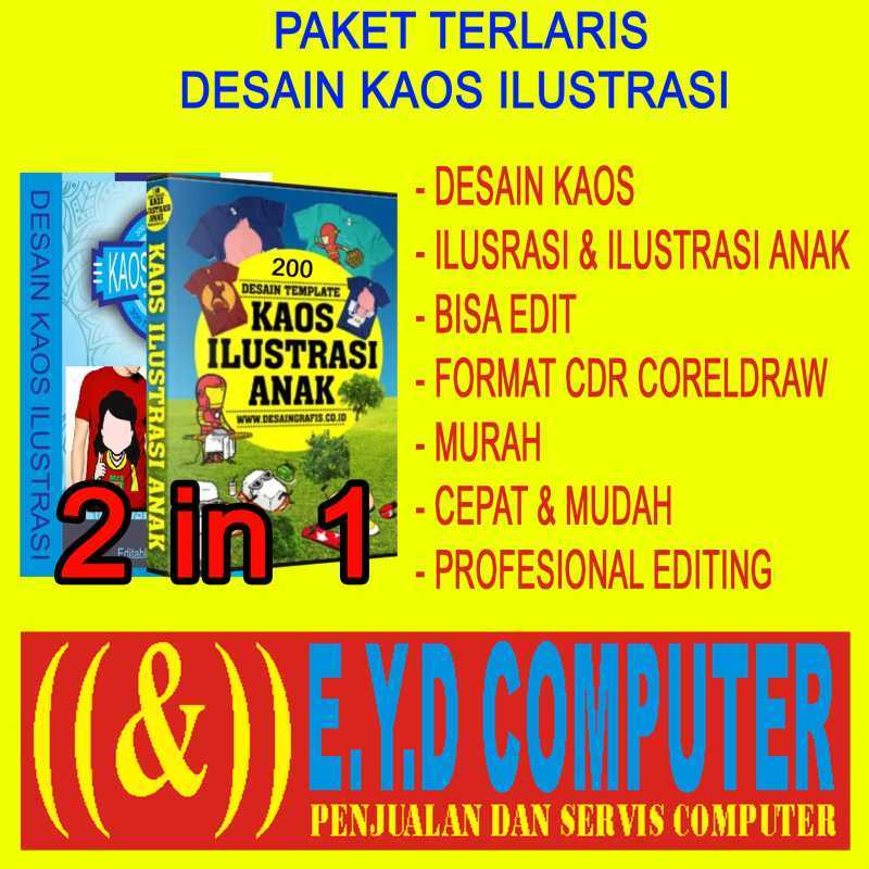 Download Jual Paket 2 In 1 Desain Template Kaos Ilustrasi Dan Ilustrasi Karakter Anak Ilustration Editing Coreldraw Online November 2020 Blibli Com PSD Mockup Templates