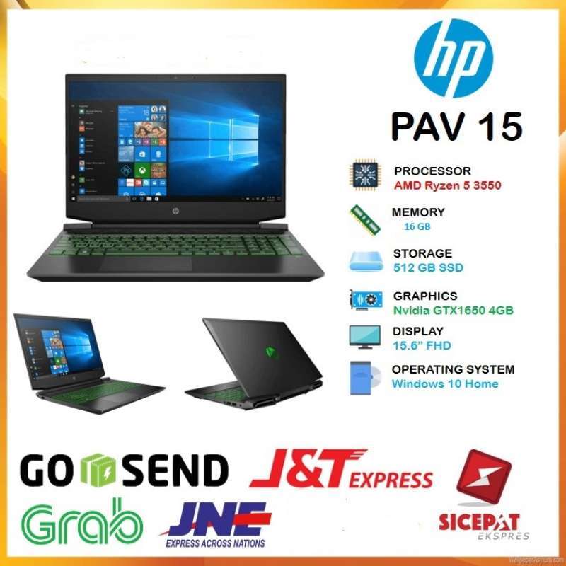 Jual Hp Pavilion Gaming 15 Ec0107ax Amd Ryzen 5 3550 16gb 512ssd Gtx1650 4gb W10 Ohs 15 6fhd Online Desember 2020 Blibli