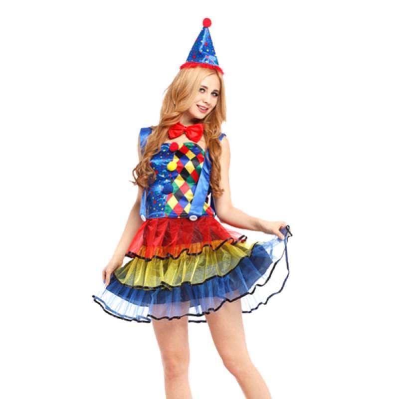 Promo Circus Clown Costume Fancy Dress 