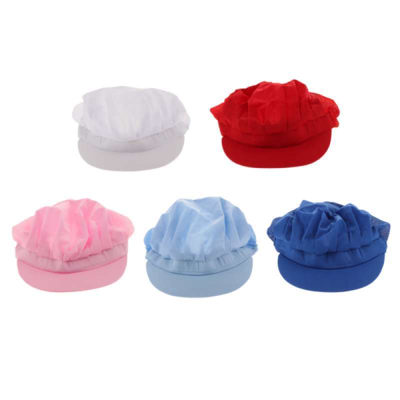 Promo 5x Chef Half Mesh Top Skull Cap 