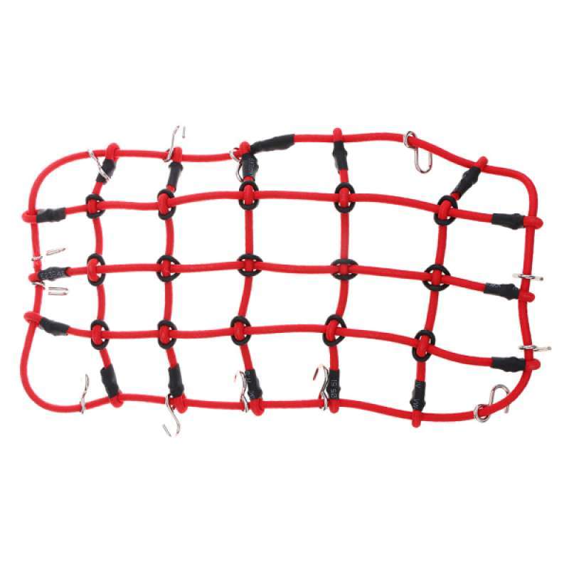 Red 1/8 1/10 Scale RC Luggage Net with Hooks for SCX10 D90 TRX4 Buggy DIY Accessories 