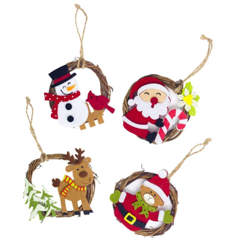 4x cute christmas doll hanging ornaments wreath christmas tree decorations