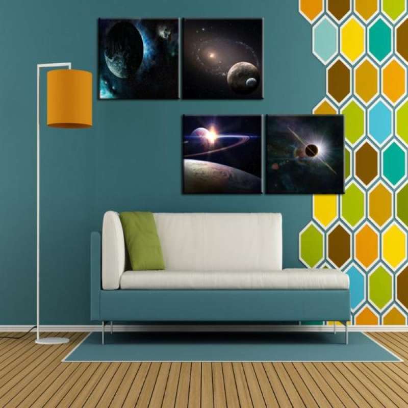 Jual 4 Panels Natural Landscape Canvas Painting Wall Art Poster Living Room Decor Online November 2020 Blibli Com