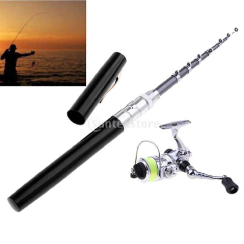 Jual Mini Portable Pocket Pen Size Fishing Rod And Spinning Reel Combos Online November 2020 Blibli Com