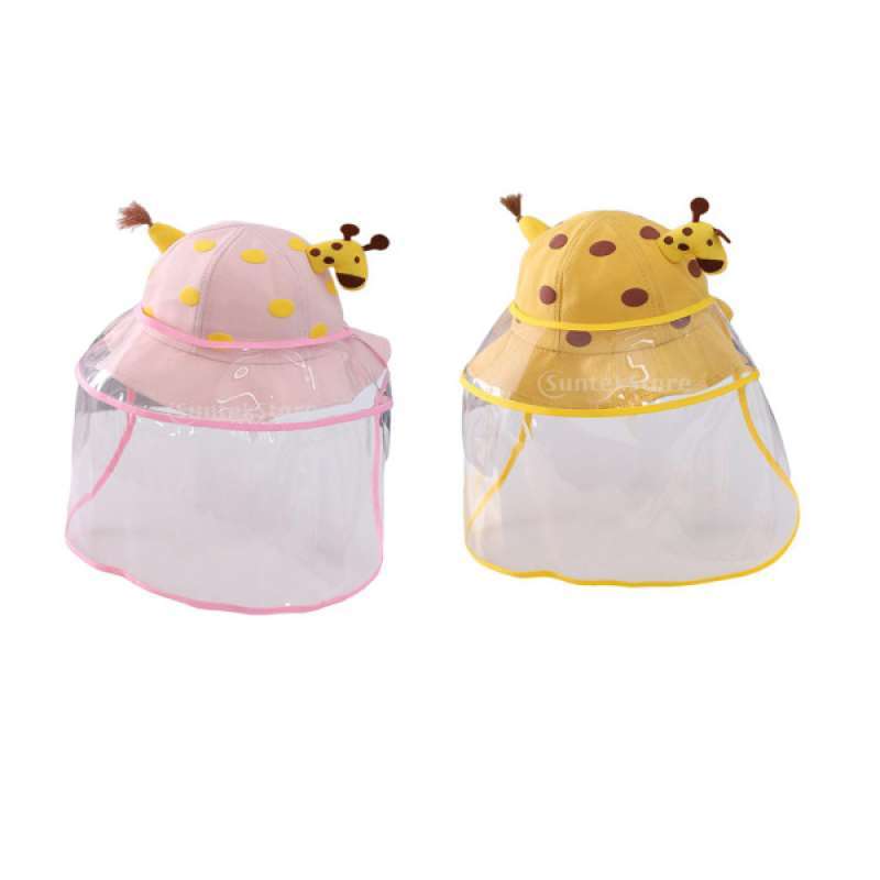 Jual 2pcs Uv Protection Hat Full Face Shield For Kids Baby Yellow Pink Terbaru Juli 2021 Blibli