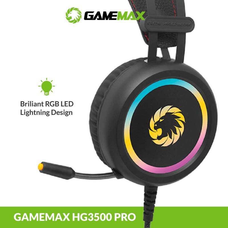 Jual Gamemax Hg3500 Pro Usb 7 1 Rgb Gaming Headset Hitam Online Desember 2020 Blibli
