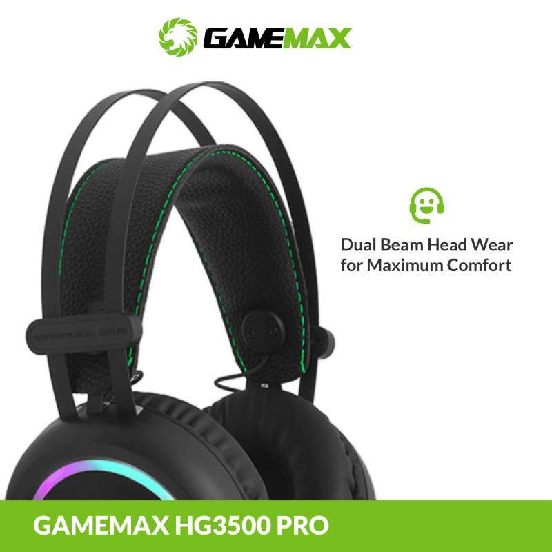 Jual Gamemax Hg3500 Pro Usb 7 1 Rgb Gaming Headset Hitam Online Desember 2020 Blibli