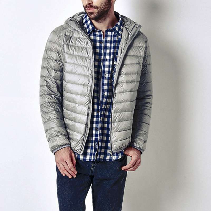 Jual Bluelans Casual Men Autumn Winter Long Sleeve Zipper Hooded Coat Light Warm Down Jacket Online November 2020 Blibli
