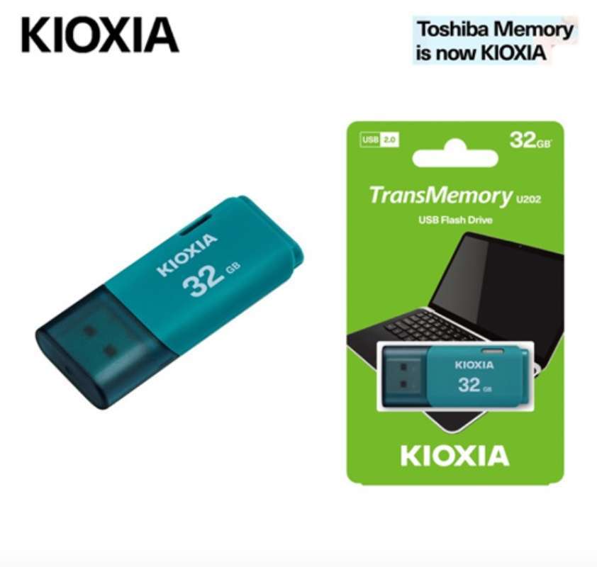 Jual Flashdisk/Flash Drive 32GB USB 2.0 KIOXIA Toshiba TransMemory U202  Original Plug  Play, Made in Japan Garansi Resmi 5 Tahun - Biru di Seller  CV Multi Casa Semarang - Kota Semarang,