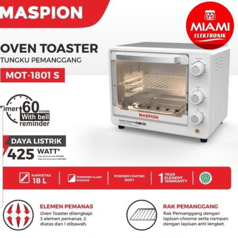maspion oven toaster mot 901s